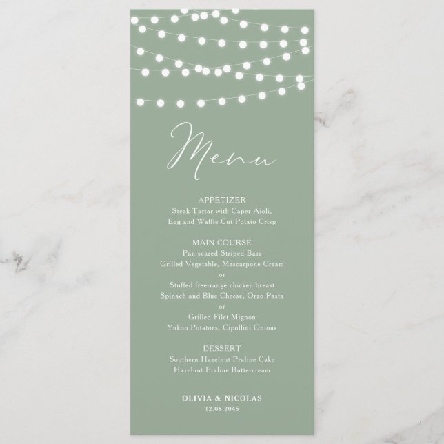 Menu Lumières blanc blanc blanc blanc blanc blanc Maria (Devant)