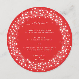 Menu Luminaires rouges rondes pour Noël Dîner