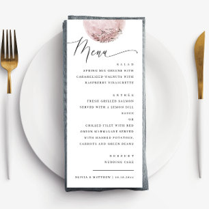 Menu Lune Rouge Romantique Dîner de Mariage Céleste