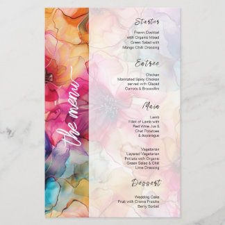 Menu Luxe Luxe Rose violet glamour Mariage