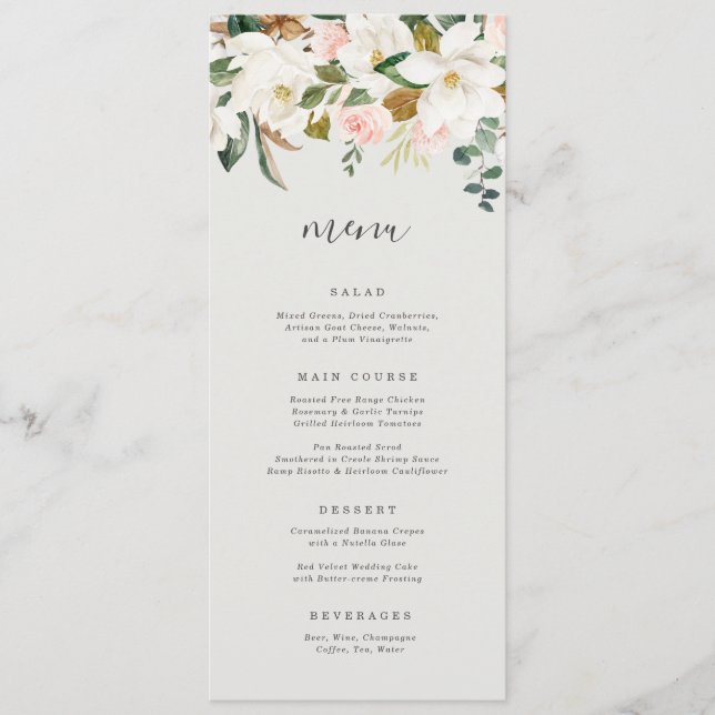 Menu Magnolia (Devant)
