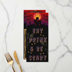 Menu Mangez, buvez et soyez effrayant Halloween