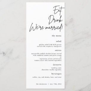 Menu Mangez, Buvez, Nous sommes mariés Script Mariage M