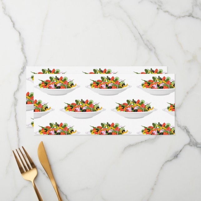 Menu Mangez plus de plantes frais motivation salade let (Devant/Arrière en situation)