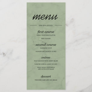 Menu Marbre de Bourgogne Vert grenades botaniques