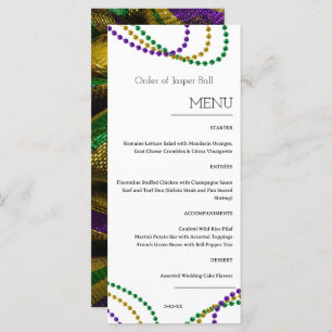 Menu Mardi Gras