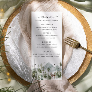 Menu Mariage À feuillage persistant Woodland