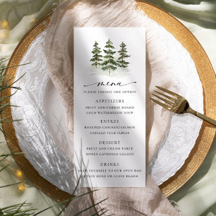 Menu Mariage À feuillage persistant Woodland