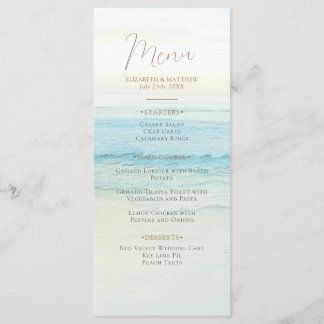 Menu Mariage à la plage au coucher du soleil | Mariage