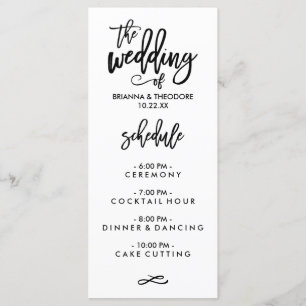 Menu Mariage à main chic