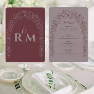 Menu Mariage Arche rouge de la porte des fleurs
