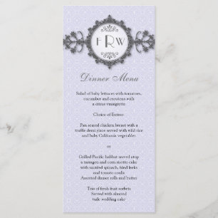 Menu Mariage Art Déco Band Lilac