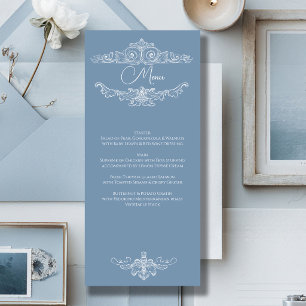 Menu Mariage Baroque Vintage Damassé