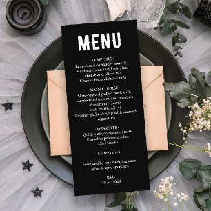 Menu Mariage Black Til Death