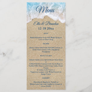 Menu Mariage Blue Beach Waves