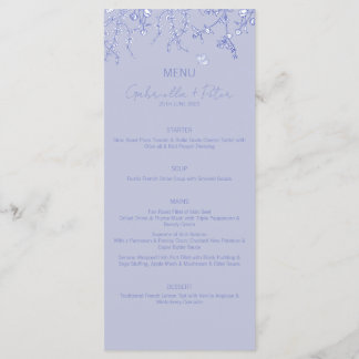 Menu Mariage Blue Chinoiserie