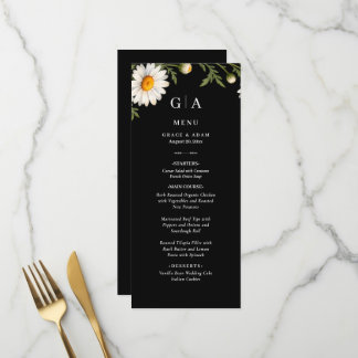 Menu Mariage Camomille Noire