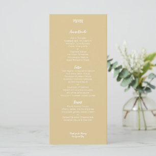 Menu Mariage Cashmere moderne