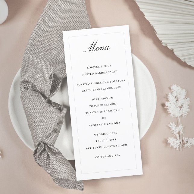 Menu Mariage Classique Simple Elegance (Créateur téléchargé)