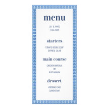 Menu Mariage clé grec