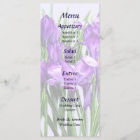 Menu Mariage Crocus violets