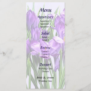 Menu Mariage Crocus violets