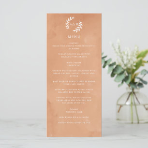 Menu Mariage d'aquarelle rustique