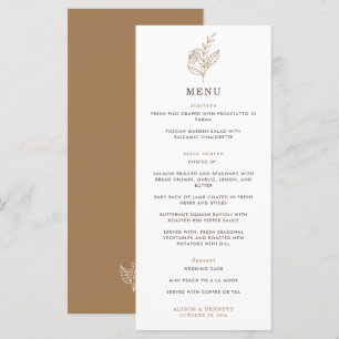 Menu Mariage de automne Sprig Automne