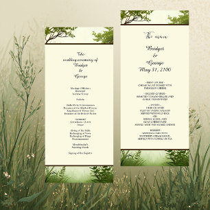 menu mariage de cadre arboré rustique