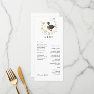 Menu Mariage de canard colvert fleur sauvage