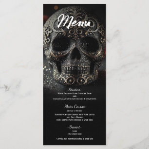 Menu Mariage de crâne de reflet de Parties scintil