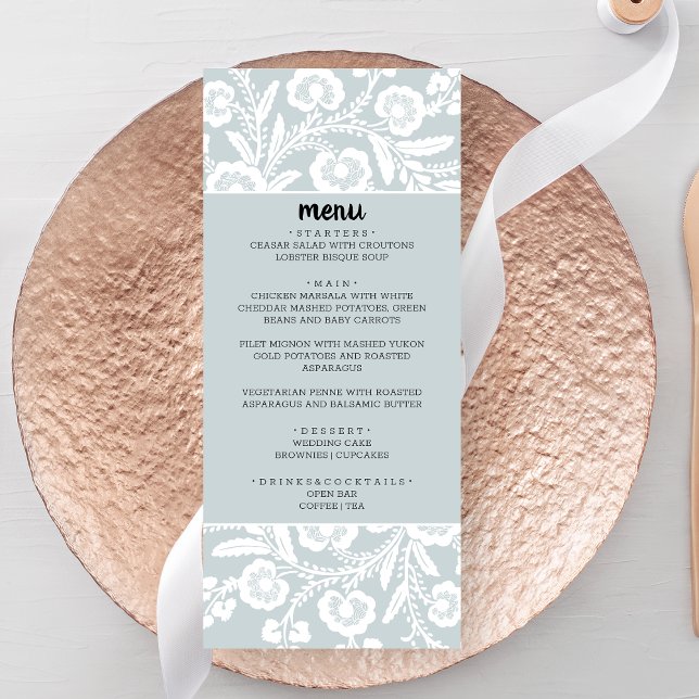 Menu Mariage de dentelle rustique (Créateur téléchargé)