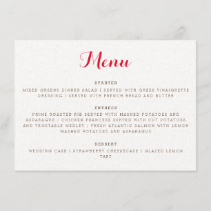 Menu Mariage de feuillage de Fleur sauvage Boho violet 