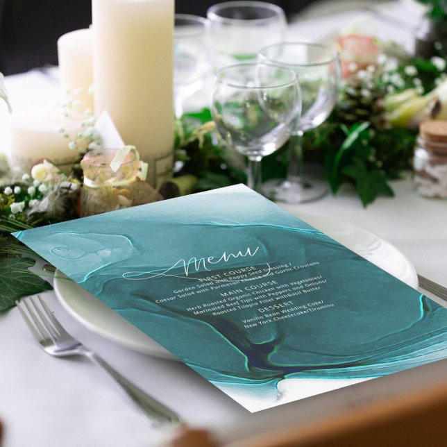 Menu Mariage de flux d'encre ID Turquoise762 (Créateur téléchargé)