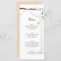 Menu Mariage de la branche Arbre de Draps Beige Ru