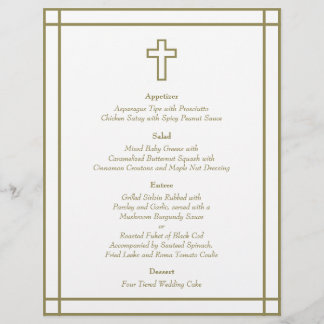 Menu Mariage de la courbe d'or