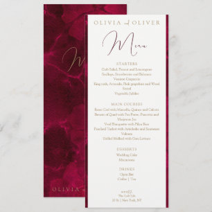 Menu Mariage de la Passion Bourgogne