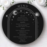 Mariage de l'espace de la lune d'argent noir mysti