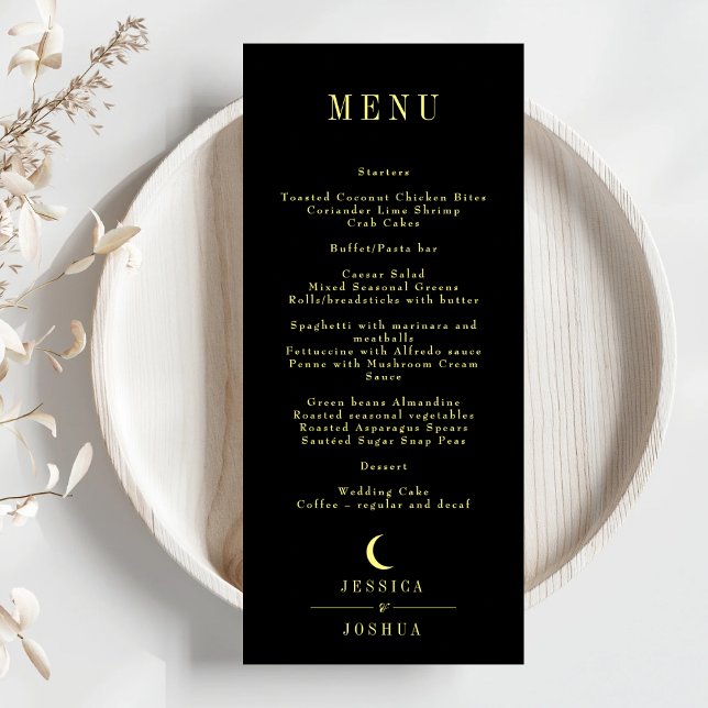 Menu Mariage de lune céleste minimale (Créateur téléchargé)
