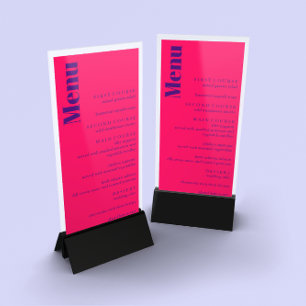 Menu Mariage de mixage et de correspondance minimaliste