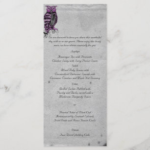 Menu Mariage de puceron gothique pourpre