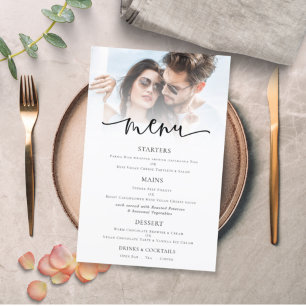 Menu Mariage de script de superposition de photo b