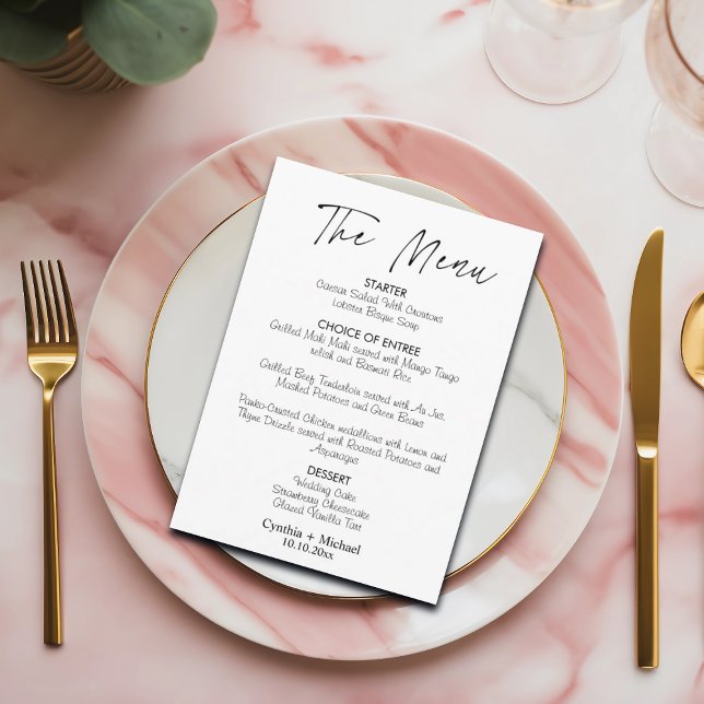 Menu Mariage de script simple (Créateur téléchargé)
