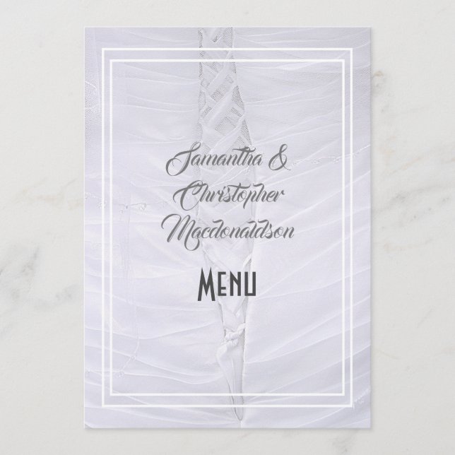 Menu mariage dentelle blanche (Devant)