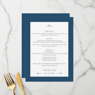Menu Mariage des flèches minimalistes   Marseille Bleue