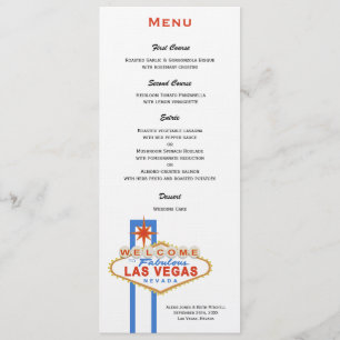 Menu Mariage des signes de Las Vegas