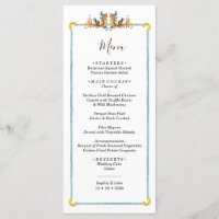 Menu mariage design italien