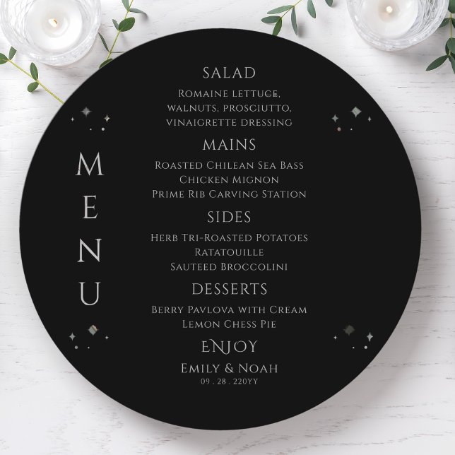 Menu Mariage d'espace de la lavande rose de la lune mys (Créateur téléchargé)