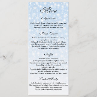 Menu Mariage d'hiver, Menu Mariage Flocon de neige