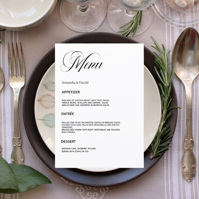 Menu Mariage dîner (Créateur téléchargé)